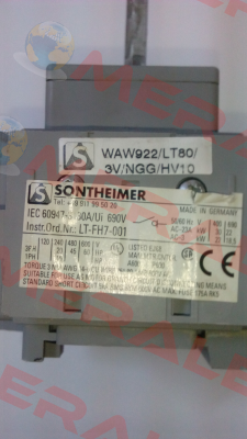 WAW922/LT80/3V /Z33RG/1/NGG/HV10  Sontheimer
