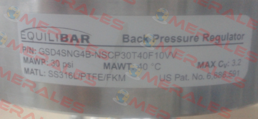 GSD4SNG4B-NSCP30T40F10VV  Equilibar