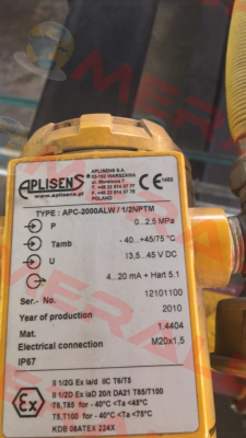 APC2000ALW/Exd/ 0 -2,5MPa/1 /2 " NPT  Aplisens