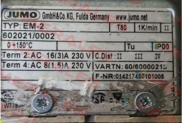 EM-2 same as 602021/0002-027-000-25-2000-40-10-00-00-000-00-6/000 Jumo