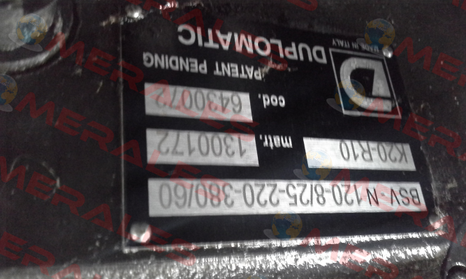 BSV N120-8/25-220-380/60-R10 Duplomatic