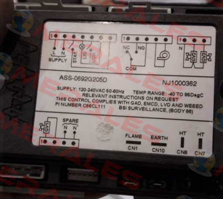 ASS-0692G205D   -obsolete and cannot be purchased or made  Pektron