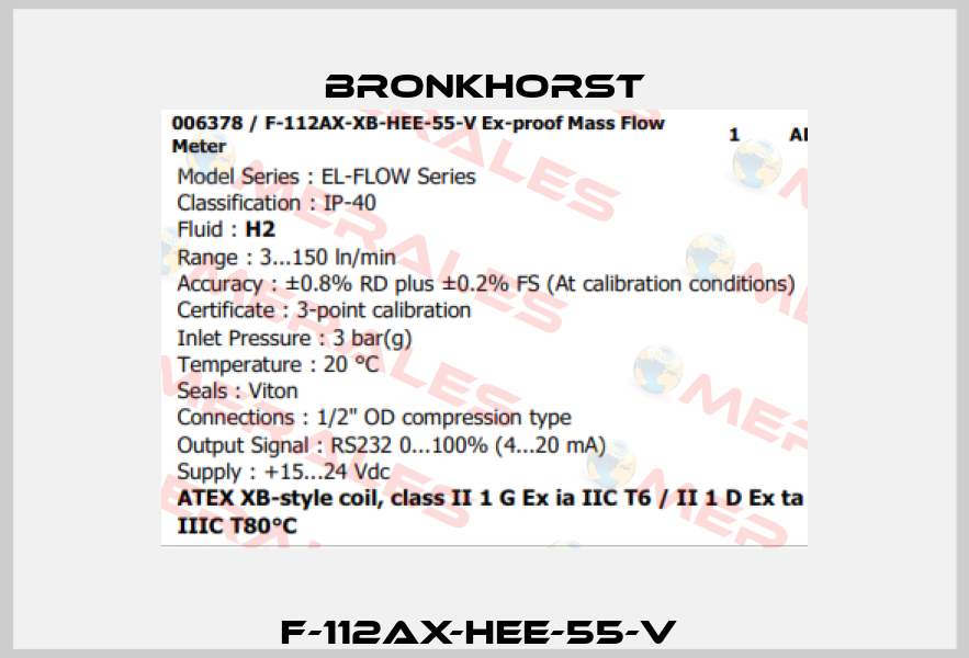 F-112AX-HEE-55-V  Bronkhorst