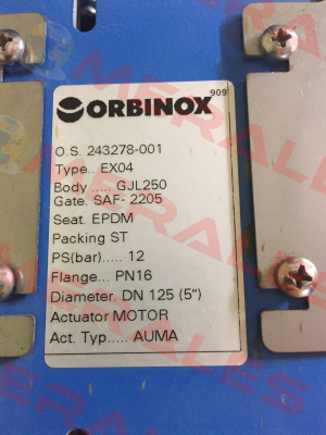 EPDM Sitzdichtung  Orbinox