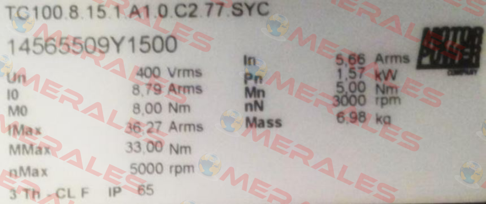 14565509Y1500 Motor Power