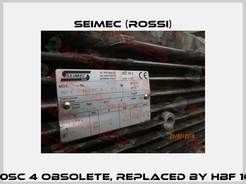 brake for HFF 160SC 4 obsolete, replaced by HBF 160SC 4 400-50 B5  Seimec (Rossi)