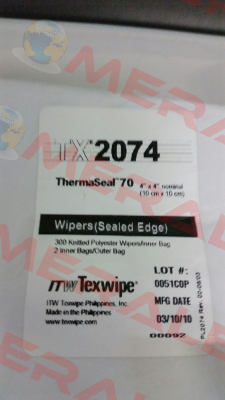 TX2074 (pack 6000 pcs)  Texwipe