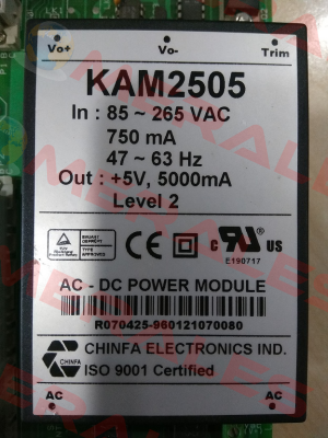 KAM 2505 obsolete (discontinued), without replacment / alternative  Chinfa Electronics