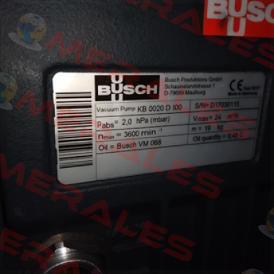 KB 0020 D 100 SM XX Busch