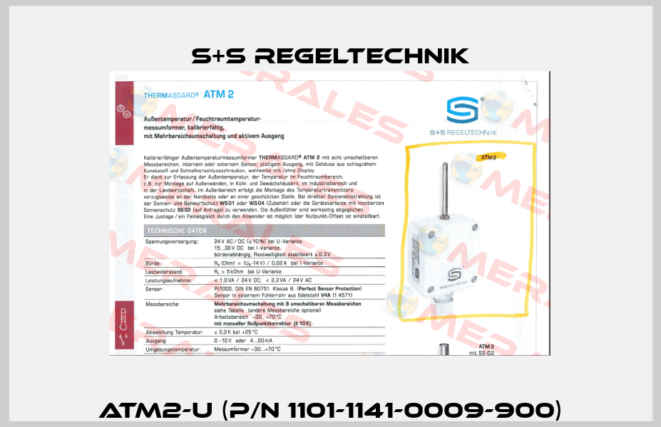 ATM2-U (p/n 1101-1141-0009-900) S+S REGELTECHNIK