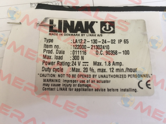 LA12.2-130-24-02 IP65 Linak
