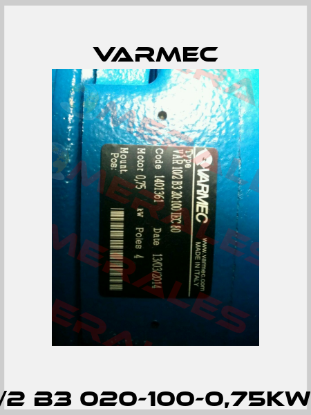 VAR10/2 B3 020-100-0,75kW 4pol  Varmec