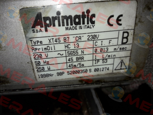 XT45 B7 "CA" 230 V Aprimatic