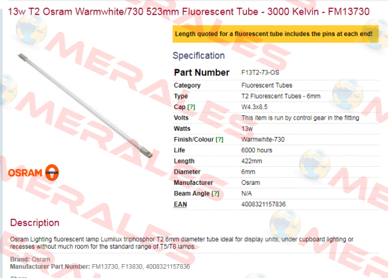 F13T2-73-OS obsolete Osram