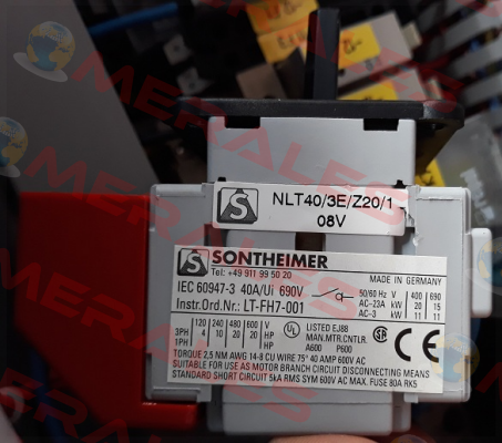 NLT40/3E/Z20 /1 (3 polig) Sontheimer