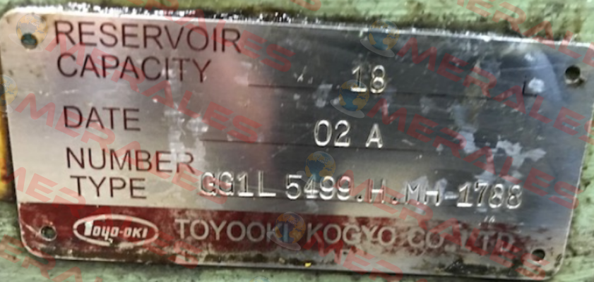 GG1L5499.H.MH-1788 OEM   JTEKT FLUID POWER SYSTEMS CORPORATION (ex. Toyooki)