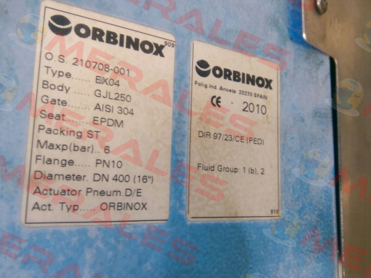 ORBINOX-Knife Gate Typ EXN Orbinox