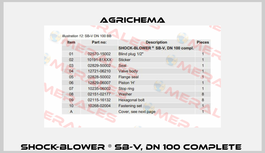 SHOCK-BLOWER ® SB-V, DN 100 complete  Agrichema