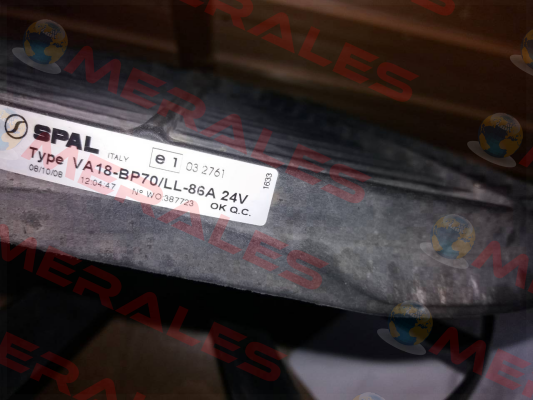 VA18-BP70/LL-86A 24V SPAL