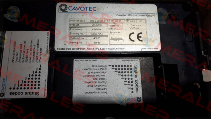 T09.0 00 00 01 02 001 00  00	  Cavotec