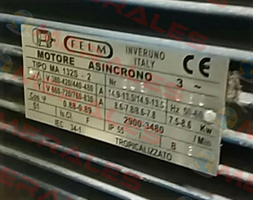 MA 132S-2 obsolete, replaced by  7,5 kW, 2P BG FA2 132S2-2 Felm
