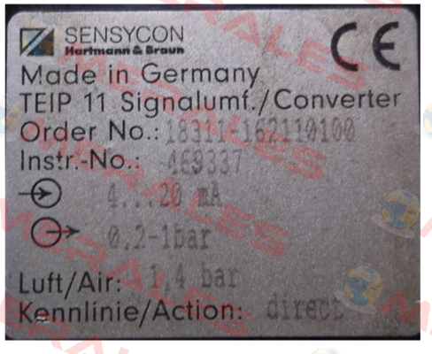 V18311H.1.1.2.1.10.1.0.0  SENSYCON