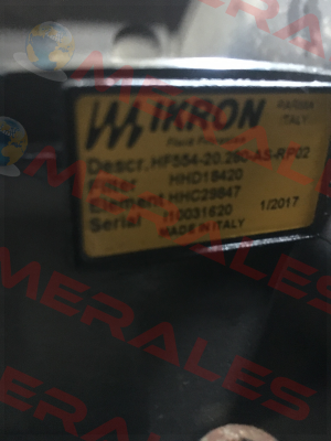 HHC29847 - HEK02-20.280-AS-RP025-VM-B17-B Ikron