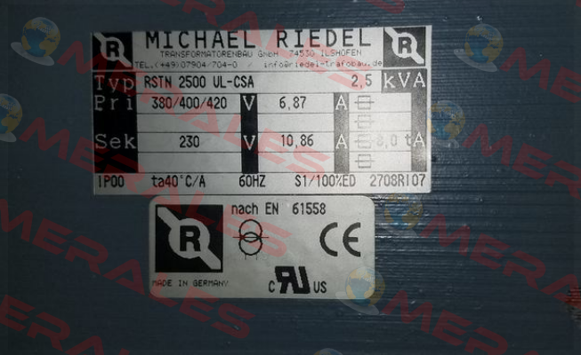 RSTN2500UL-CSA Michael Riedel Transformatorenbau