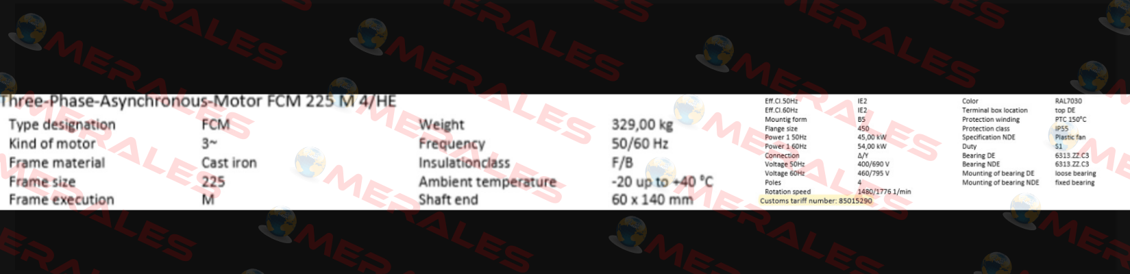 FCM 225 M 4/HE (IE2AC22M4001) AC Motoren
