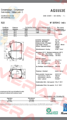 3AR3-10T obsolete, replacement RVA7AB3D Tecumseh