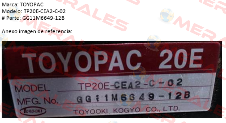 TP20E-CEA2-C-02 replaced by TP20E-CEA2-C-03 JTEKT FLUID POWER SYSTEMS CORPORATION (ex. Toyooki)
