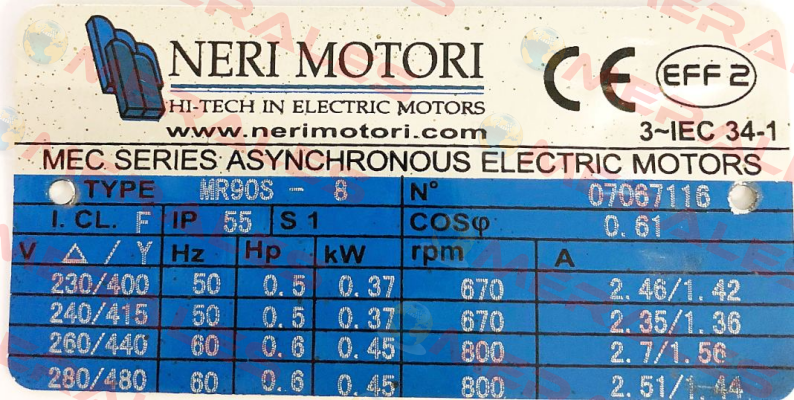 T090S 8P Neri Motori
