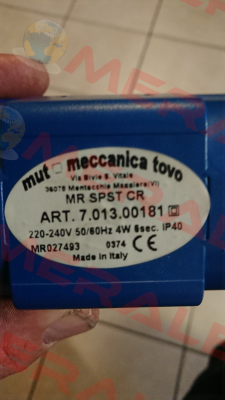 7.013.00181, new code 7.013.00401 Mut Meccanica Tovo SpA