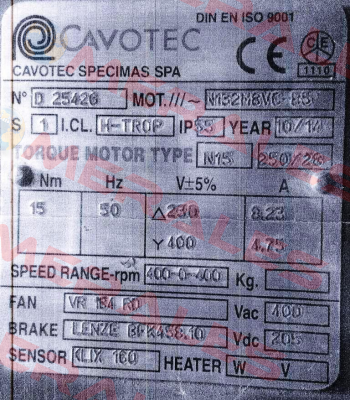 N15 250/28 Cavotec