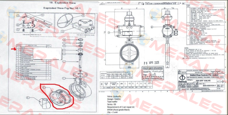 EPDM SS410 S/N 50 Deltech