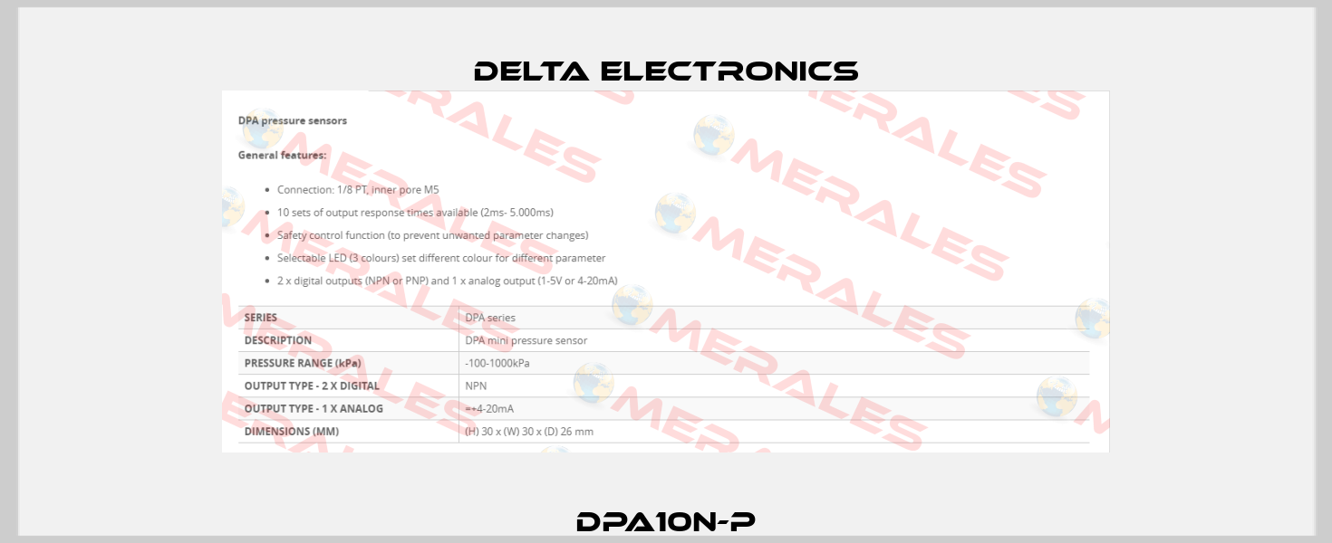 DPA10N-P Delta Electronics