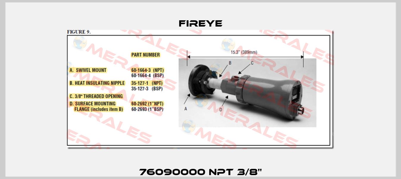 76090000 NPT 3/8" Fireye