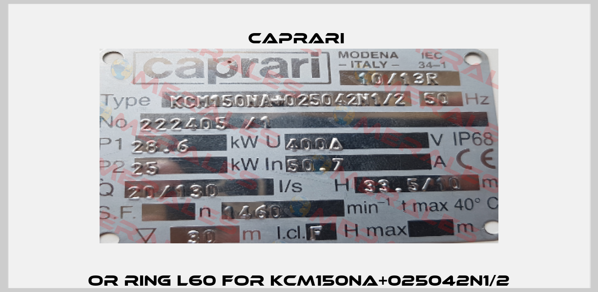 OR ring L60 for KCM150NA+025042N1/2 CAPRARI 