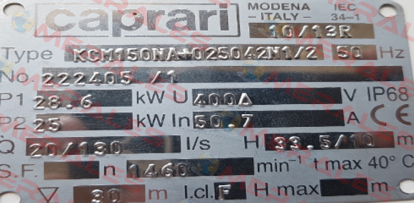 RLS01290( for KCM150NA+025042N1/2) CAPRARI