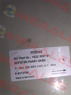 P/N: 1622 3937 61 Mdexx