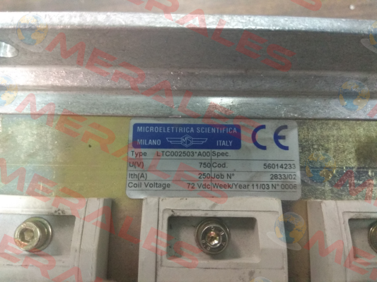 LTC002503*A00 old code / new code LTCH250 Microelettrica Scientifica