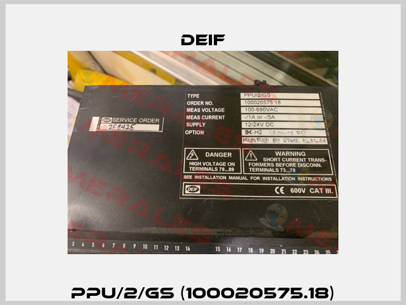PPU/2/GS (100020575.18) Deif