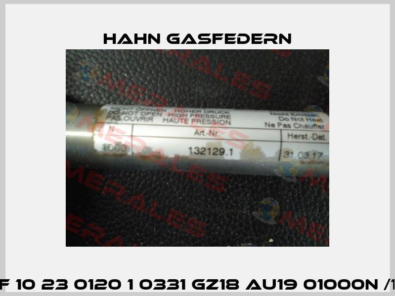 132129.1 (F 10 23 0120 1 0331 GZ18 AU19 01000N /1/4/5/V4 ) Hahn Gasfedern