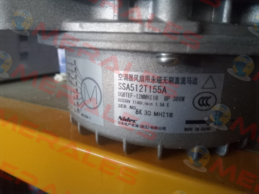 SSA512T155A S/N: 8K 30 MHI18 Nidec