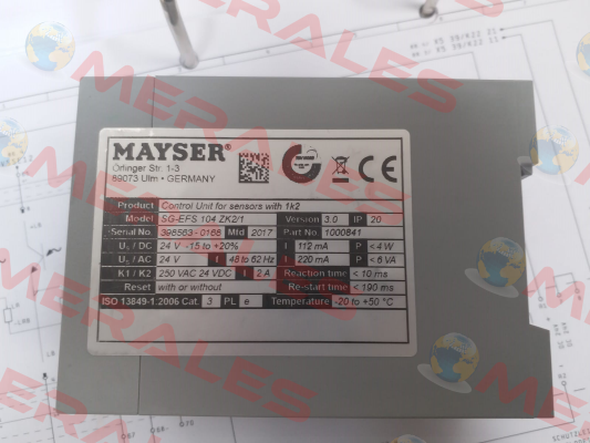 SG-EFS 104 ZK2/1 24V AC/DC/Pb-Free Mayser