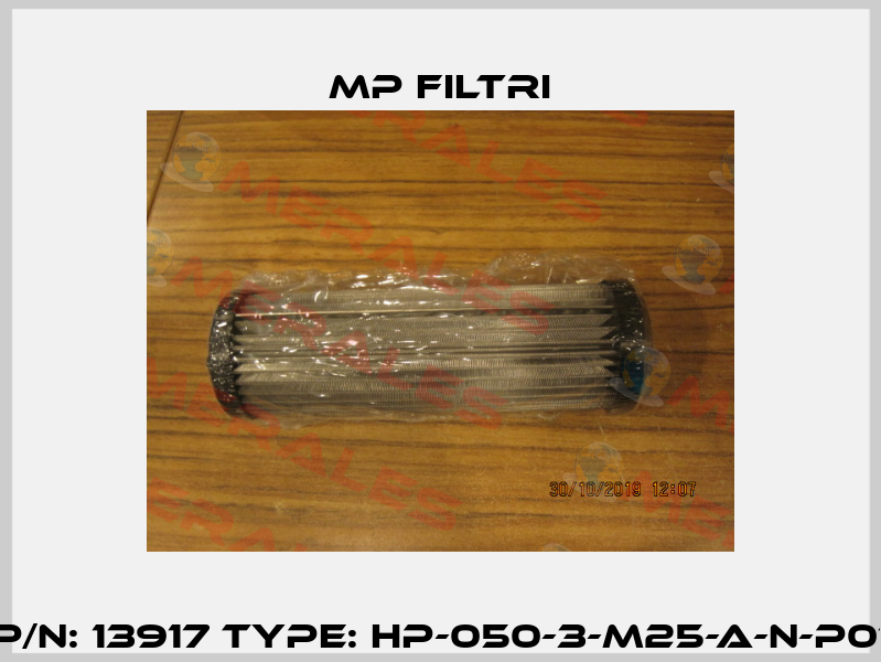 P/N: 13917 Type: HP-050-3-M25-A-N-P01 MP Filtri