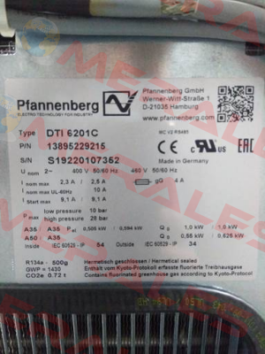 DTI 6201C Pfannenberg