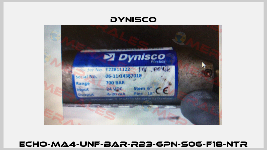 ECHO-MA4-UNF-BAR-R23-6PN-S06-F18-NTR Dynisco