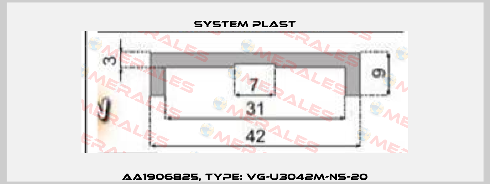 AA1906825, Type: VG-U3042M-NS-20 System Plast
