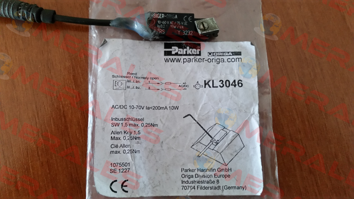 KL3046 - obsolete replaced by P8S-GRCHX Parker